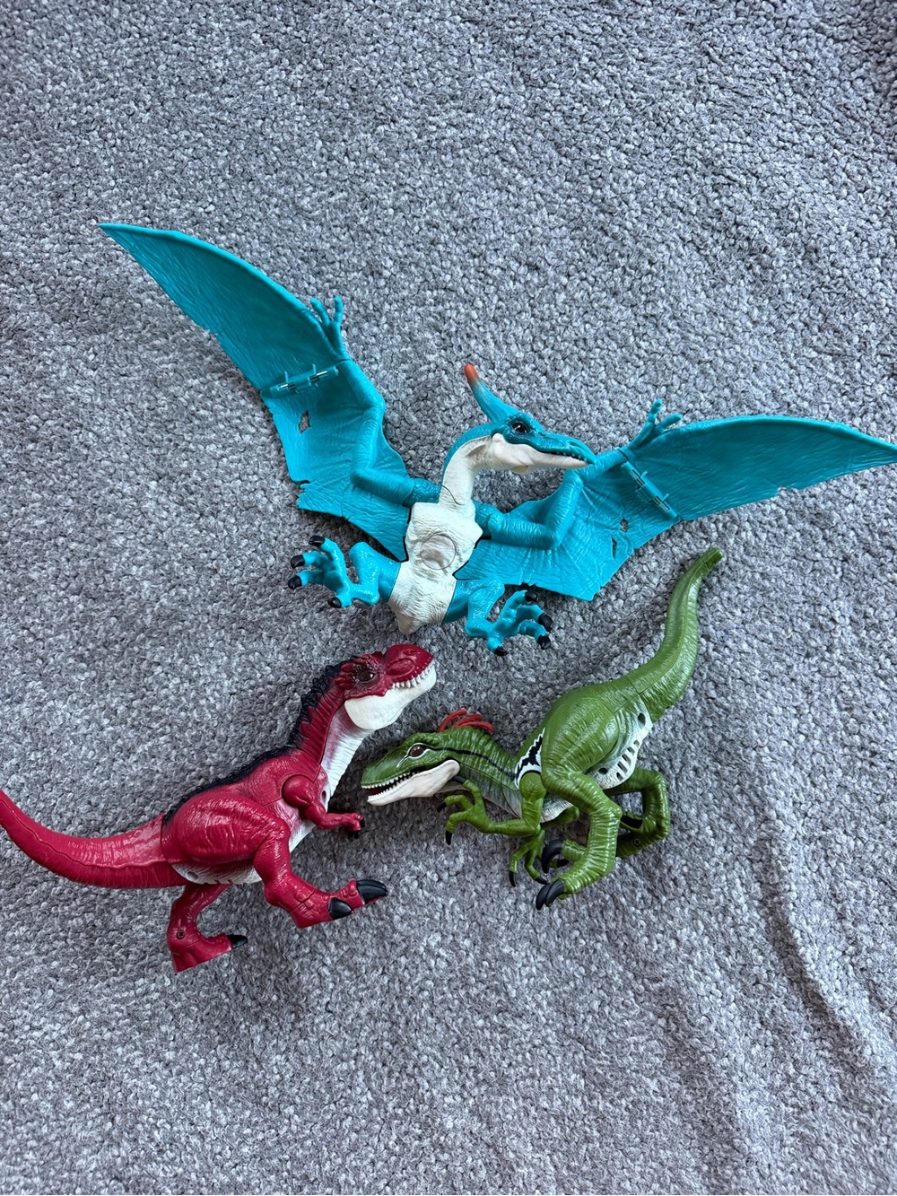 ZURU Robo Alive Dino Action Lot of 3 - T-Rex, Raptor, Pterodactyl - Works!